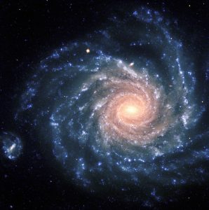 This spectacular image of the large spiral galaxy NGC 1232 was obtained on September 21, 1998, during a period of good observing conditions. It is based on three exposures in ultra-violet, blue and red light, respectively. The colours of the different regions are well visible : the central areas contain older stars of reddish colour, while the spiral arms are populated by young, blue stars and many star-forming regions. Note the distorted companion galaxy on the left side, shaped like the greek letter "theta". NGC 1232 is located 20º south of the celestial equator, in the constellation Eridanus (The River). The distance is about 100 million light-years, but the excellent optical quality of the VLT and FORS allows us to see an incredible wealth of details. At the indicated distance, the edge of the field shown corresponds to about 200,000 light-years, or about twice the size of the Milky Way galaxy. The image is a composite of three images taken behind three different filters: U (360 nm; 10 min), B (420 nm; 6 min) and R (600 nm; 2:30 min) during a period of 0.7 arcsec seeing. The field shown measures 6.8 x 6.8 arcmin. North is up; East is to the left. #L